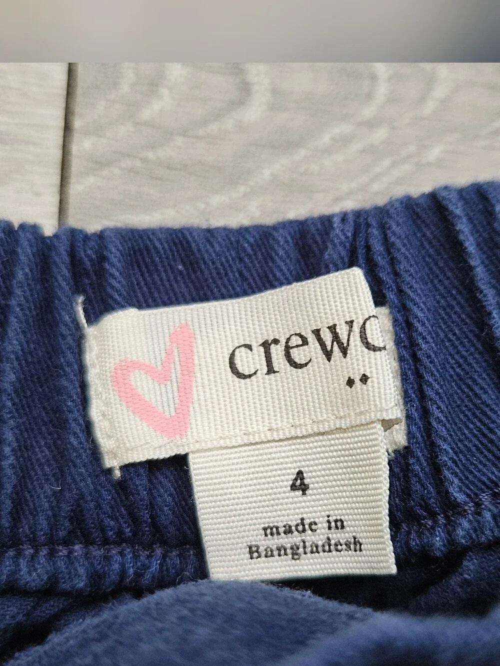 Crewcuts Girls' Navy Blue Scallop Hem Shorts Size 4